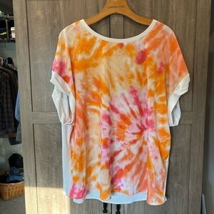 Calvin Klein Colorful Tie-Dye Blouse